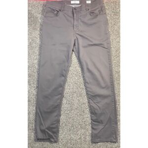BRAX Cooper Fancy Pants Mens 36x34 Gray Stretch Chino Casual Flat Front